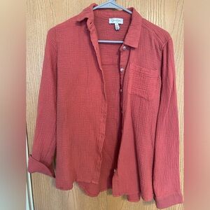 Jessica Simpson pink button up the front shirt
